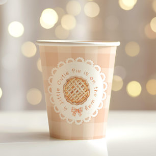 Gobelets En Papier Un peu mignon Pie sexe neutre Bow baby shower