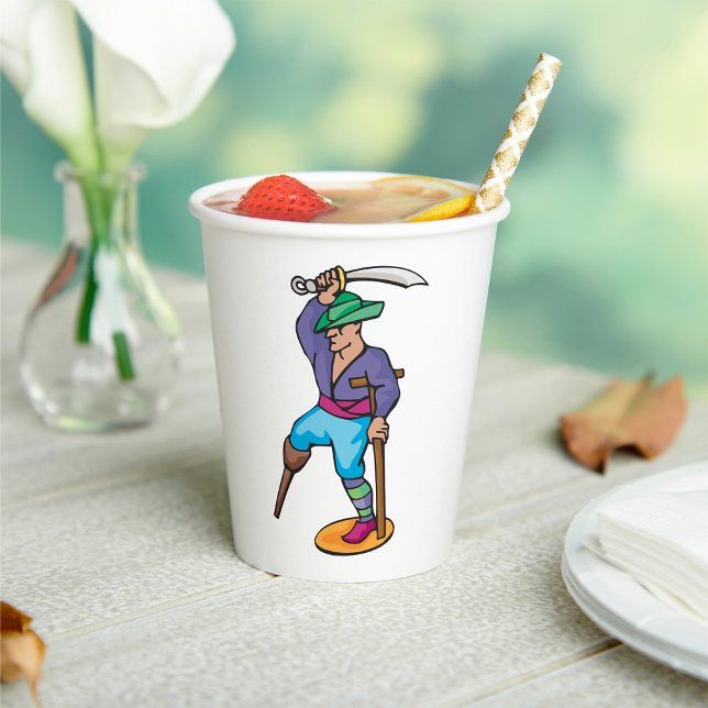 Gobelets En Papier Un pirate à pattes (Créateur téléchargé)