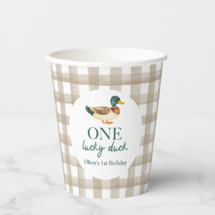 Gobelets En Papier Un premier anniversaire de One Lucky Duck