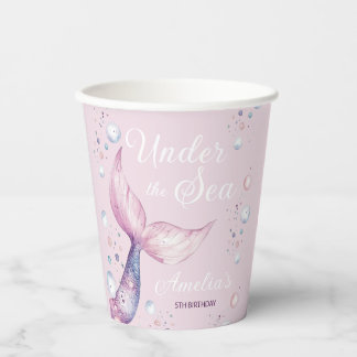 Gobelets En Papier Under The Sea Mermaid Girl Birthday Party