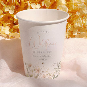 Gobelets En Papier Une Baby Shower Bohème Petite Fleur Sauvage