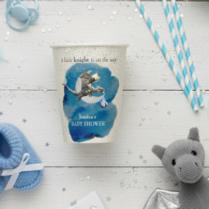 Gobelets En Papier Une Baby Shower Petit Chevalier Dragon