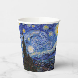 Gobelets En Papier Une nuit étoilée : Saint Remy par Vincent Van Gogh
