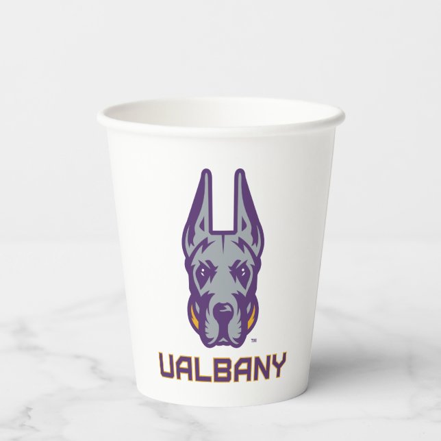 Gobelets En Papier Université d'Albany Great Danes (Verso)