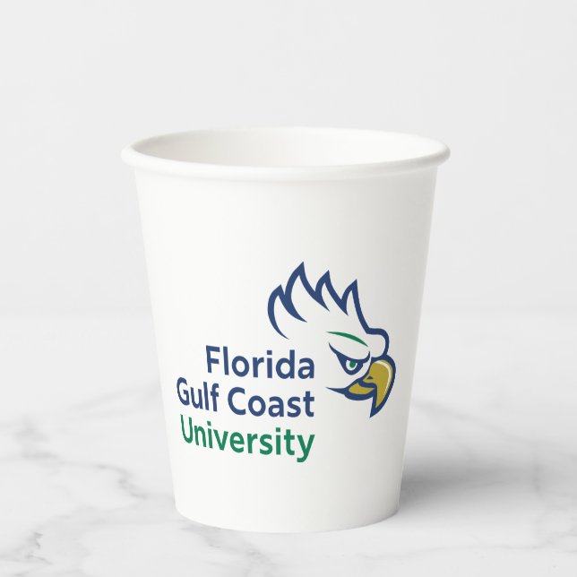 Gobelets En Papier Université de la côte du golfe de Floride | FGCU A (Recto)