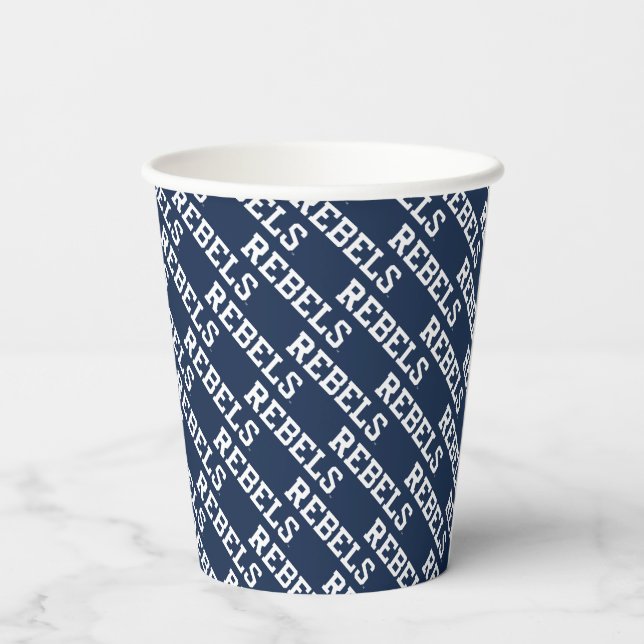 Gobelets En Papier Université du Mississippi | Wordmark Rebels (Verso)