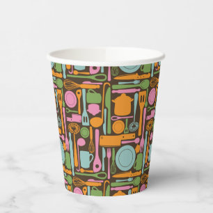 Gobelets En Papier Ustensiles de cuisine Motif 3