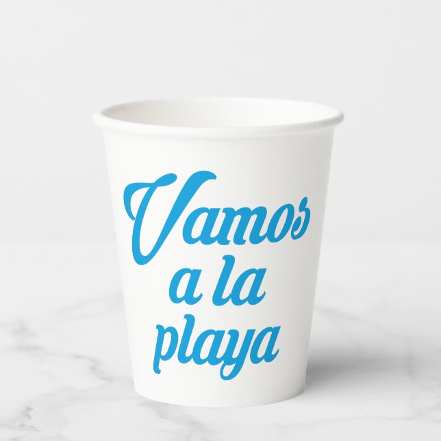 GOBELETS EN PAPIER VAMOS A LA PLAYA (Recto)