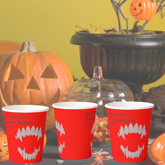 Gobelets En Papier Vampire Bite Halloween Coupes de papier de partie (Vampire Bite Halloween Party Paper Cups)