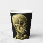 Gobelets En Papier Van Gogh Fumer du squelette<br><div class="desc">Tasses à papier représentant la peinture à l’huile de Vincent van Gogh,  Skull of a Skeleton with Burning Cigarette (1885-86). Un grand cadeau pour les amateurs de post-impressionnisme et d'art hollandais !</div>