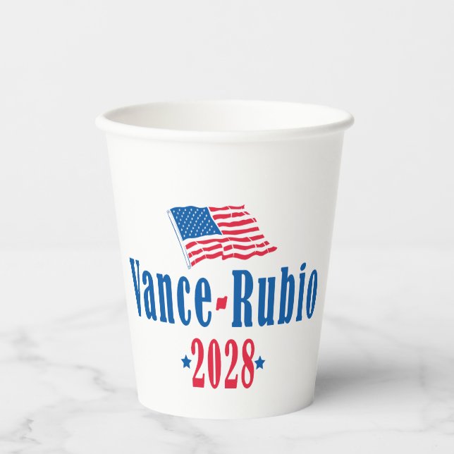 Gobelets En Papier Vance Rubio 2028 (flag) (Recto)