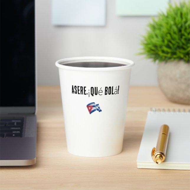 Gobelets En Papier vaso con frase cubana (Insitu)