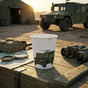 Gobelets En Papier Véhicule tactique tout-terrain Humvee militaire