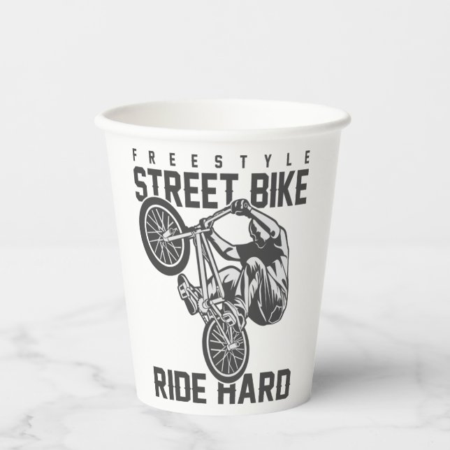Gobelets En Papier Vélo de rue (Recto)