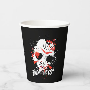 Gobelets En Papier Vendredi 13   Masque de Hockey Splatter de peintur