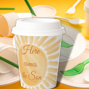 Gobelets En Papier Venez au Baby shower Son Sunshine