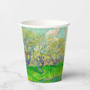 Gobelets En Papier Verger en fleurs de Vincent van Gogh