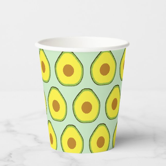 Gobelets En Papier Verre Avocado (Recto)