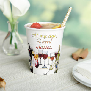 Gobelets En Papier Verres à vin SlipperyJoe's jeu de mots coquin roug