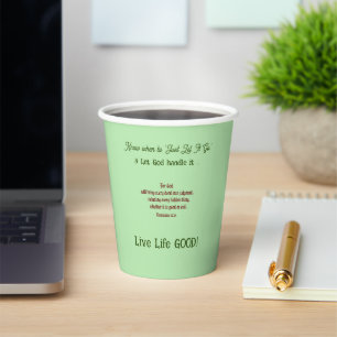 Gobelets En Papier Verset inspirant - Motivation de l'application de