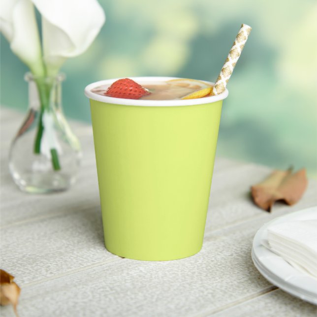 Gobelets En Papier Vert Citron (Insitu)