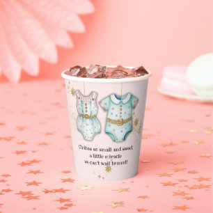 Gobelets En Papier Vêtements de bébé fantaisistes pour une Baby Showe