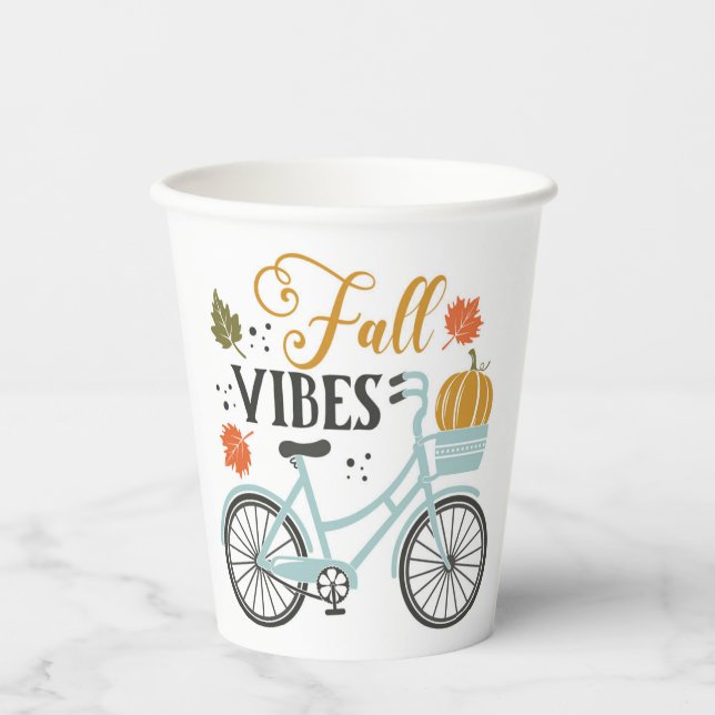 Gobelets En Papier Vibes Automatiques À Vélo (Recto)