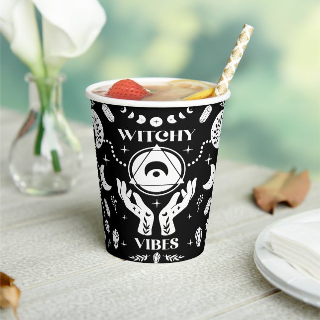 Gobelets En Papier Vibes de cuisine Tasses de papier d'Halloween (Insitu)