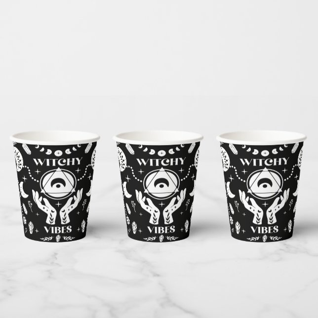 Gobelets En Papier Vibes de cuisine Tasses de papier d'Halloween (Multi)