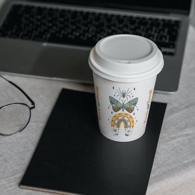 Gobelets En Papier Vibes éffrayantes Symboles d'Halloween Coupes moti (Créateur téléchargé)