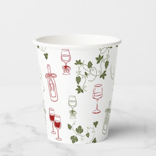 Gobelets En Papier Vieillir comme un grand vin (Recto)