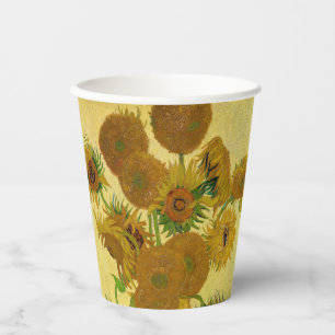 Gobelets En Papier Vincent van Gogh - Vase avec quinze tournesols