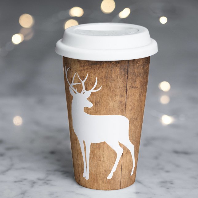 Gobelets En Papier Vintaga Beauté Bois & Cerfs (Créateur téléchargé)