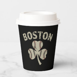 Gobelets En Papier Vintage Boston St Patrick's Day Shamrock irlandais