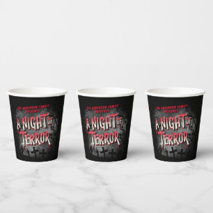 Gobelets En Papier Vintage film d'horreur Adulte Personnalisé Hallowe