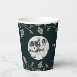 Gobelets En Papier Vintage Noir et Tan We Do Too Dog Pet Mariage
