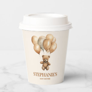 Gobelets En Papier Vintage Teddy Bear Up Up Up Loss Gender Neutral