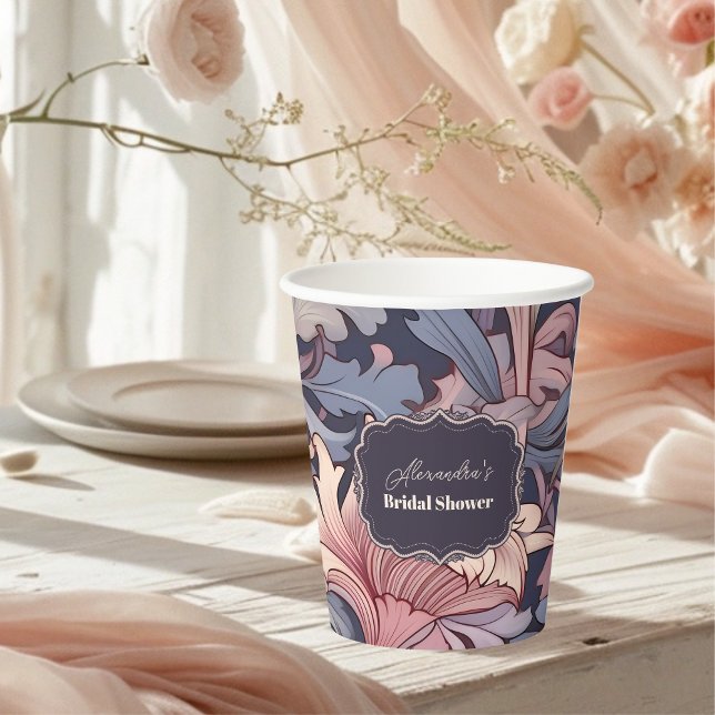 Gobelets En Papier Vintage William Morris Lavender (Créateur téléchargé)
