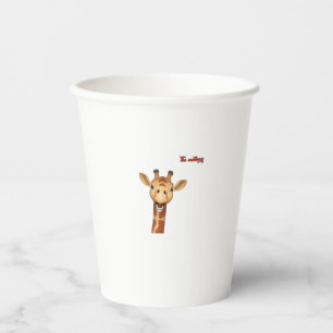 Gobelets En Papier visage de girafe enthousiaste emoji