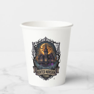 Gobelets En Papier Visites de manoir hanté Halloween Maison gothique