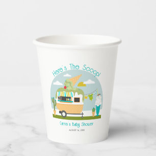 Gobelets En Papier Voici le Baby shower du garçon de camping Scoop Ic