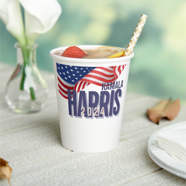 Gobelets En Papier Vote Harris Election 2024 (Insitu)