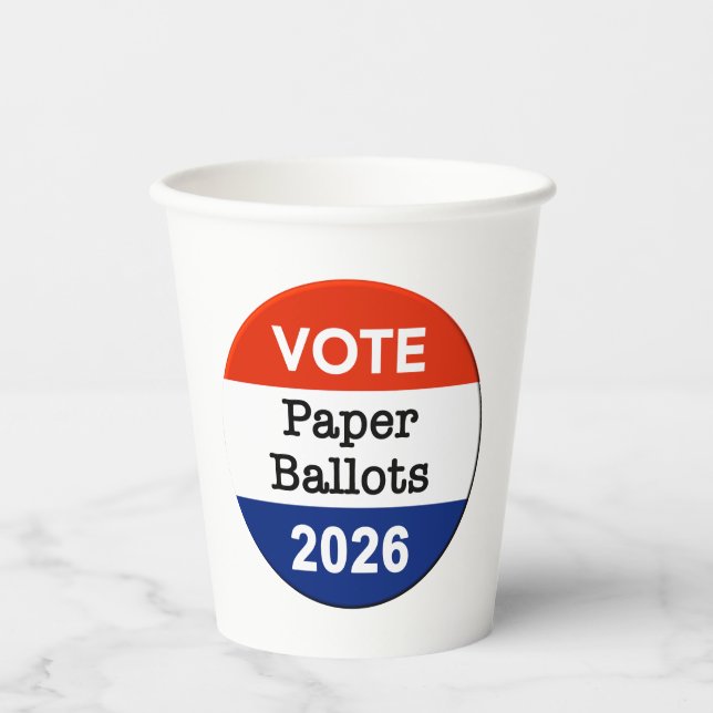 Gobelets En Papier Vote Paper Ballots 2026 Midterm Election Paper Cup (Recto)