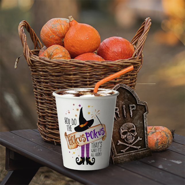 Gobelets En Papier Vous faites le Hokus Pokus Witch Magic ID982 (Front In Situ)