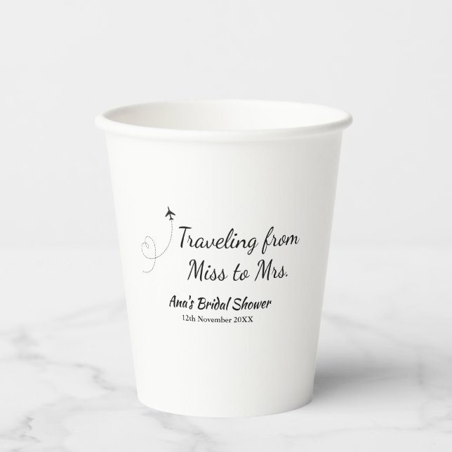 Gobelets En Papier Voyage enterrement de vie de jeune fille ajouter n (Recto)