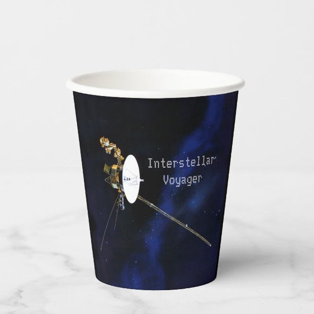 Gobelets En Papier Voyager interstellaire (Recto)