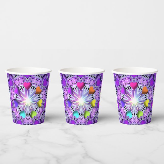 Gobelets En Papier W2 pourpre (Multi)