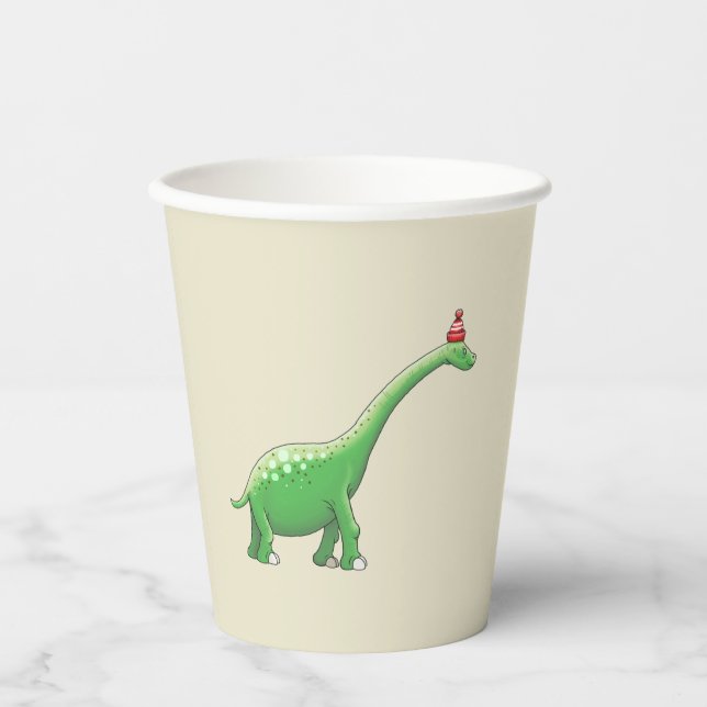 Gobelets en papier Walter le dinosaure (Recto)