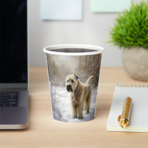 Gobelets En Papier Wheaten Terrier Laissez Tomber La Neige Noël