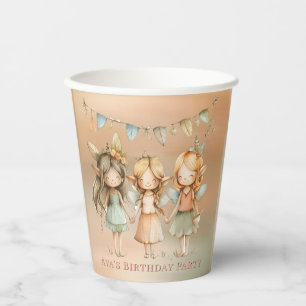 Gobelets En Papier Whimsical Vintage Fairies Fête d'anniversaire fill